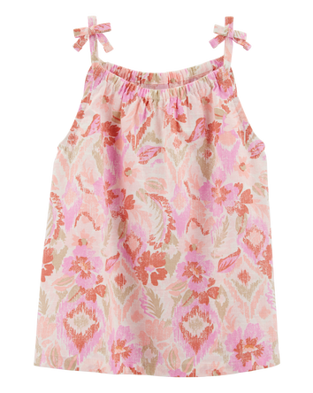 Toddler Floral Print Tank - Pink, 