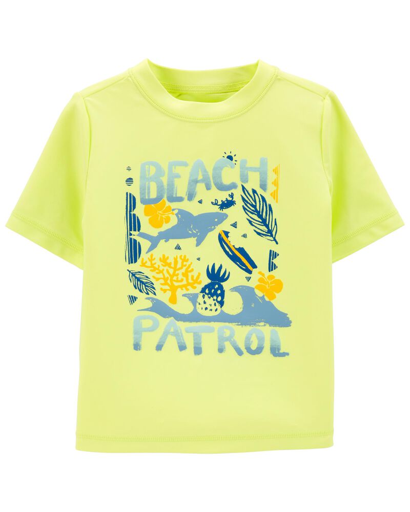 Toddler Beach Patrol Short Sleeve Rashguard, image 1 of 3 slides
