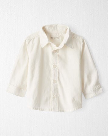 Baby Boy Linen Button-Front Shirt, 