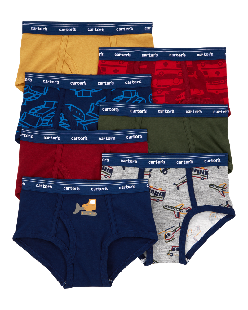 Kid 7-Pack Cotton Briefs Underwear, image 1 of 2 slides