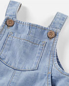 Baby Organic Cotton Chambray Shortalls, image 3 of 5 slides