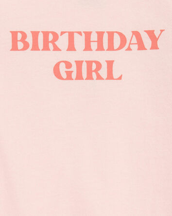 Baby Birthday Girl Cotton Bodysuit, 