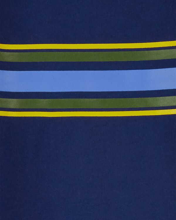 Navy/Green Baby 2Piece Striped Bodysuit Pant Set