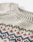 Toddler Organic Cotton Fair Isle Sweater, image 2 of 5 slides