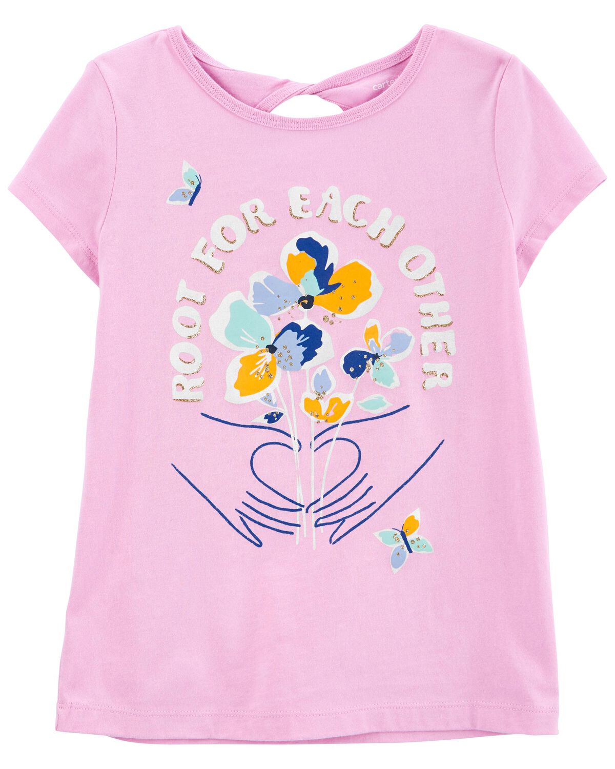 Purple Kid Floral Graphic Tee