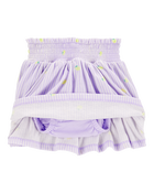 Baby Girl Striped Lemon Print Skort - Purple, image 2 of 4 slides