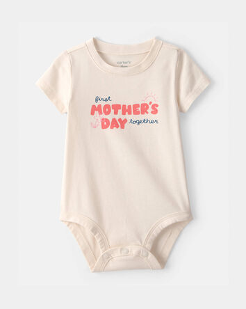 Baby 'Mother's Day' Graphic Bodysuit - Cream, 