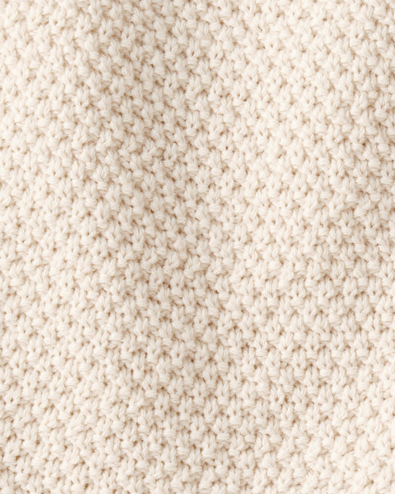 Toddler Girl Button-Up Sleeveless Vest - Cream, image 2 of 3 slides