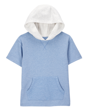 Kid Hooded French Terry Short-Sleeve Tee - Blue, 