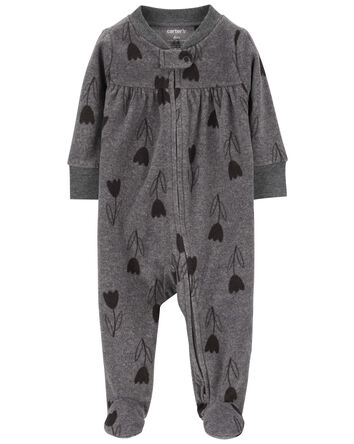 Heart 2-Way Zip Fleece Footie Sleep & Play, 