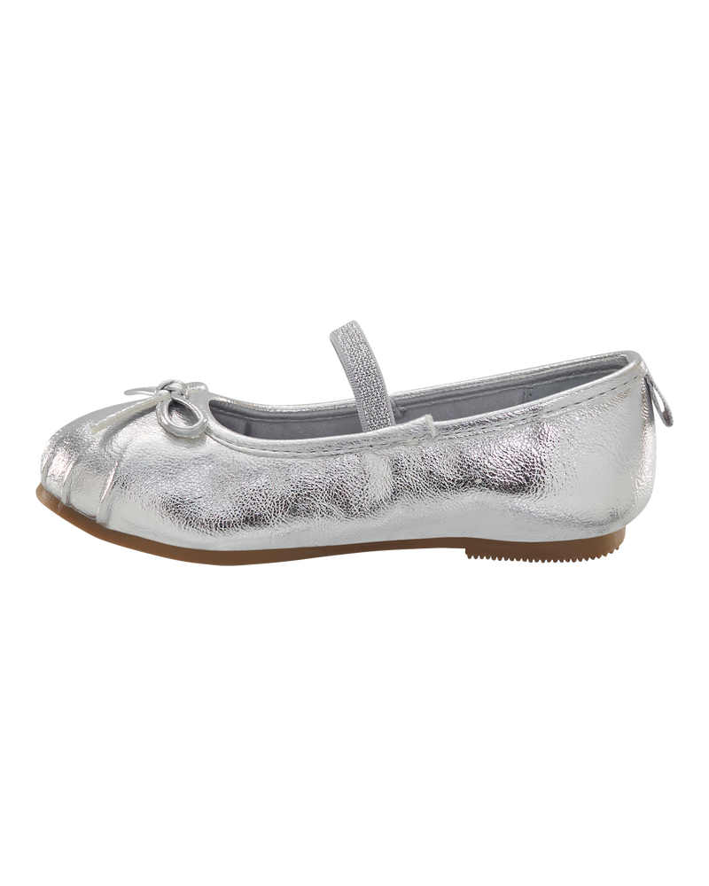 Toddler Ballet Slippers - Silver, image 6 of 7 slides