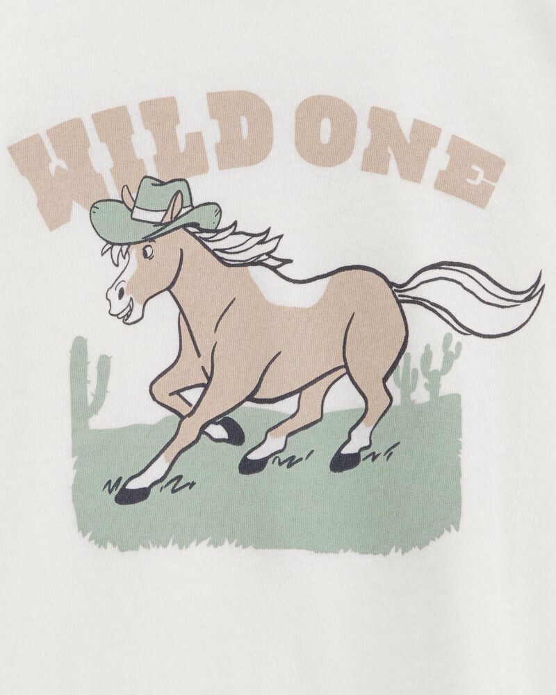 Toddler Wild One Short-Sleeve Graphic Tee - White, image 2 of 3 slides
