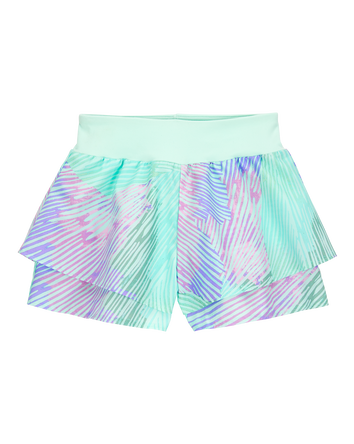 Kid Flowy Tie-Dye Layered Flip Short - Blue/Purple, 