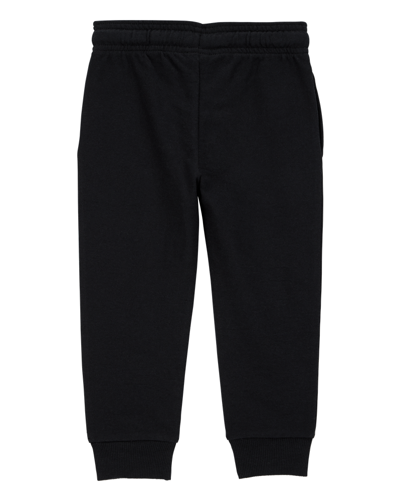 Toddler Pull-On Drawstring Joggers - Black, image 4 of 6 slides