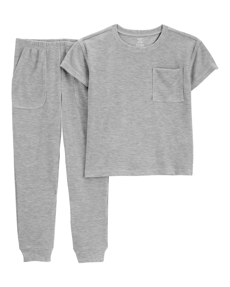 Kid 4-Piece Thermal Pajamas, image 4 of 5 slides