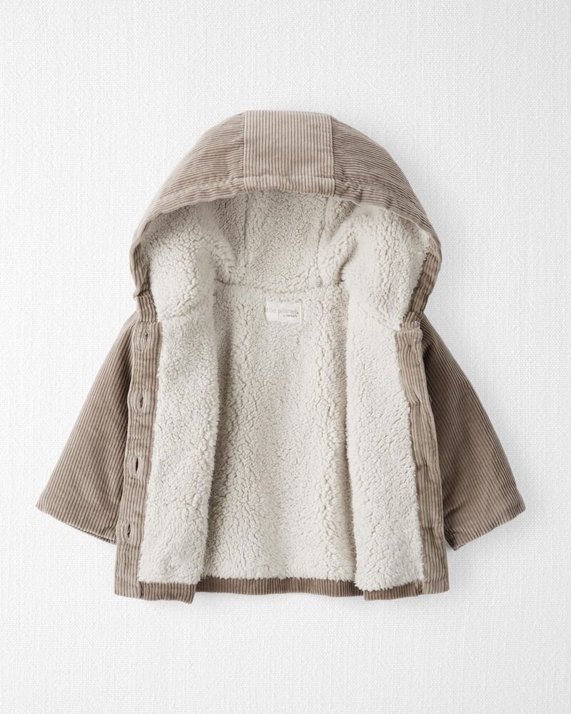 Baby Sherpa Lined Corduroy Jacket Made With Organic Cotton and Recycled Materials 
, image 2 of 5 slides