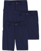 Kid 3-Pack Stretch  Uniform Chino Shorts, image 1 of 4 slides