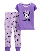 Toddler 2-Piece Minnie Mouse 100% Snug Fit Cotton Pajamas, image 1 of 3 slides