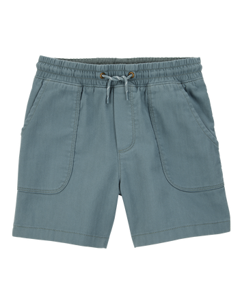 Boys Pull-On Twill Shorts - Green, 