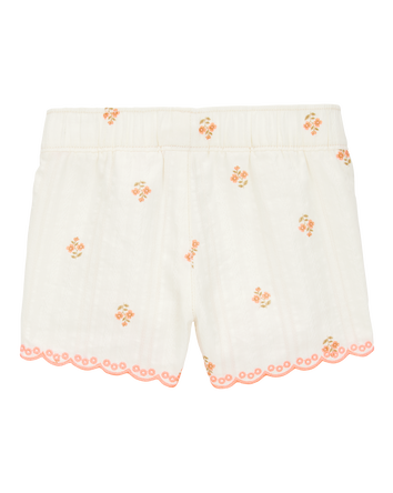 Baby Floral Seersucker Shorts - Cream, 
