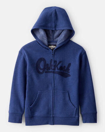 Boys OshKosh Fleece Logo Zip Jacket - Blue, 