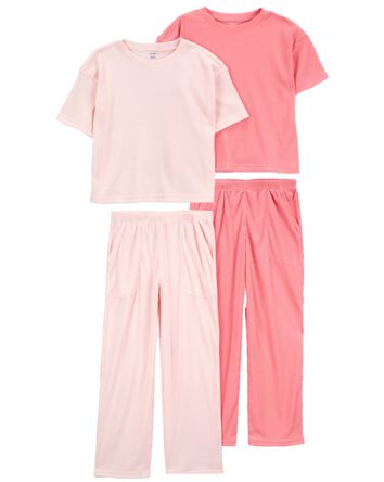 Kid 3-Piece Cropped Pajama Tees & Pants Set, 