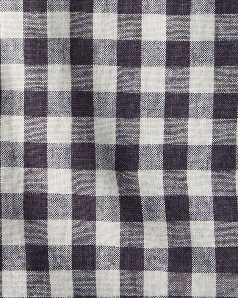 Toddler 2-Piece Gingham Button-Front Shirt & Shorts Set, image 3 of 6 slides