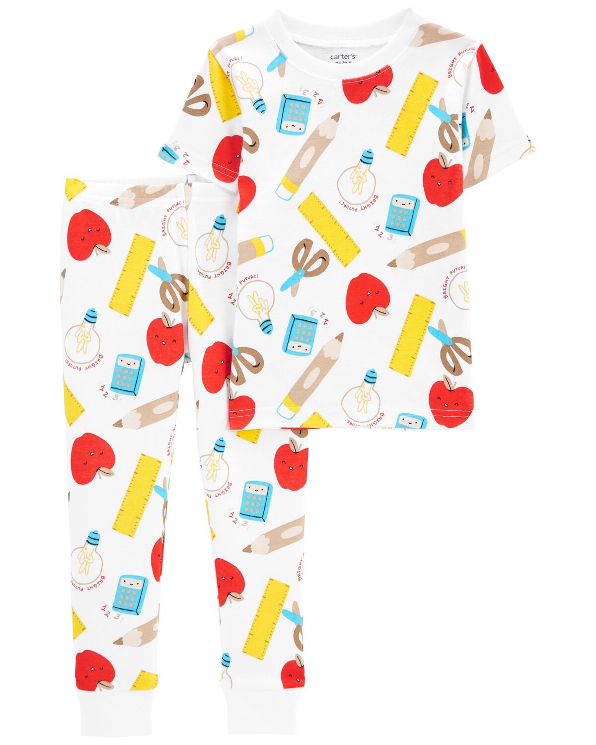 Multi Baby 2Piece School 100 Snug Fit Cotton Pajamas