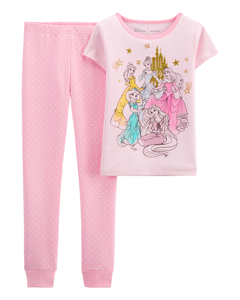 Kid 2-Piece Disney Princess 100% Snug Fit Cotton Pajamas, image 1 of 3 slides