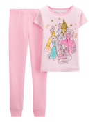 Kid 2-Piece Disney Princess 100% Snug Fit Cotton Pajamas, image 1 of 3 slides