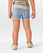Toddler Eyelet Hem Iconic Denim Short - Daytona Wash, image 3 of 6 slides