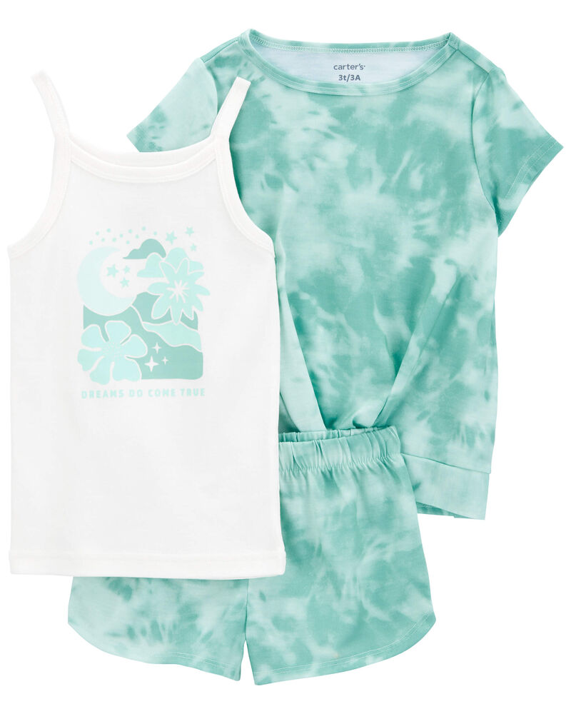 Toddler 3-Piece Tie-Dye Loose Fit Pajamas, image 1 of 5 slides
