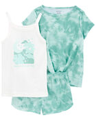 Toddler 3-Piece Tie-Dye Loose Fit Pajamas, image 1 of 5 slides