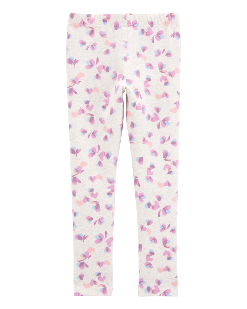 Kid Heart-Print Stretch Leggings , image 2 of 4 slides