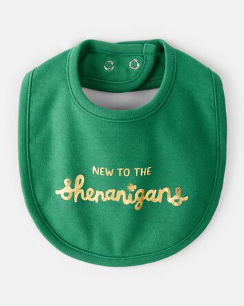 Baby St. Patricks Day Bib - Green, 