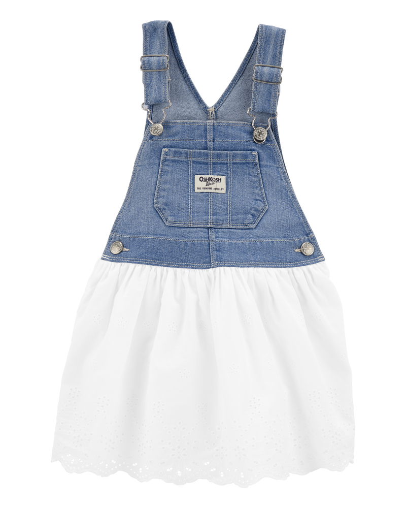 White denim jumper skirt deals