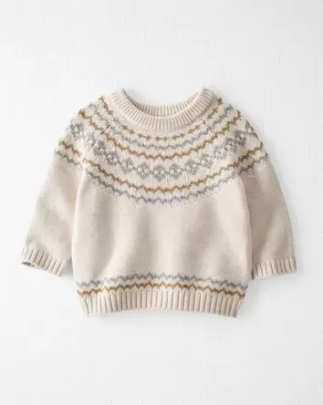 Baby Organic Cotton Fair Isle Chunky Sweater
