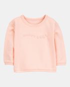 Baby Girl Happy Baby French Terry Pullover - Pink, image 1 of 3 slides