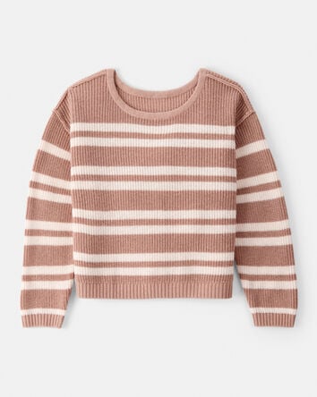 Girls Long-Sleeve Sweater - Brown, 