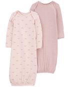 Baby Rainbow 2-Pack PurelySoft Sleeper Gowns, image 1 of 8 slides