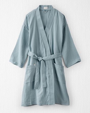 Adult Organic Cotton Gauze Robe, 