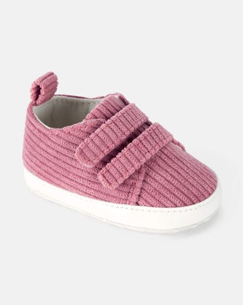Baby Girl Corduroy Slip-On Shoes - Pink, 