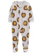 Baby 1-Piece Lion Fleece Footie Pajamas, image 1 of 5 slides