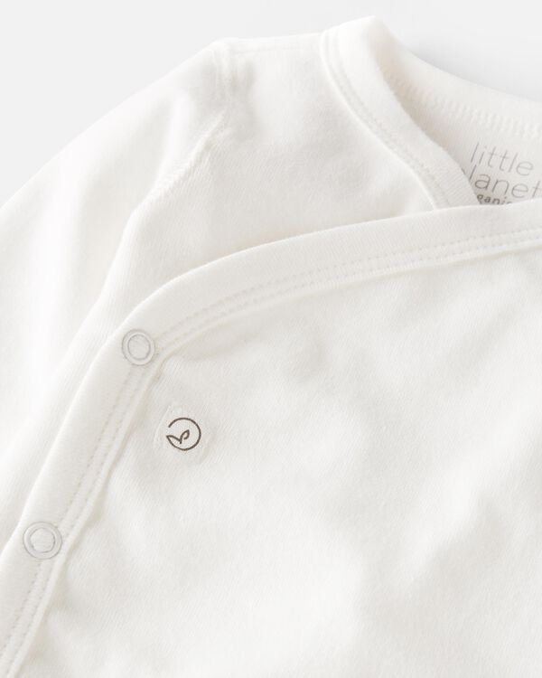 White Baby 3-Pack Organic Cotton Rib Wrap Bodysuits | carters.com