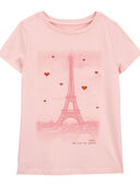 Pink - Kid Love Paris Graphic Tee