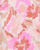 Baby Floral Print Drawstring Shorts - Pink, image 4 of 5 slides