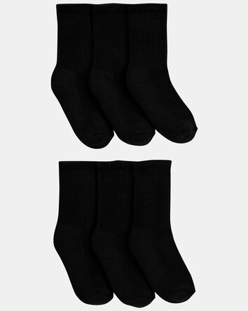 Toddler Boy 6-Pack Crew Socks - Black, 