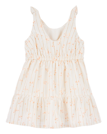 Toddler Floral Tiered Dress - Ivory, 
