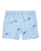 Toddler Boy Sea Creatures Swim Trunks - Blue, image 2 of 4 slides