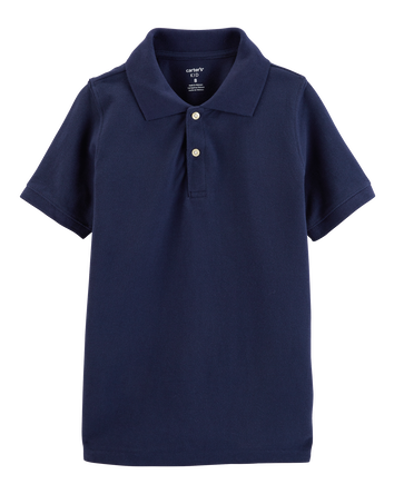Boys Piqu&eacute; Polo Shirt - Navy, 